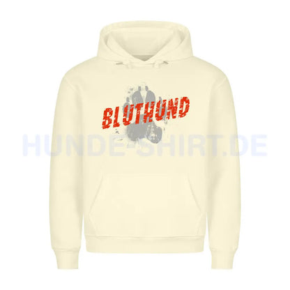 Premium Hoodie "Bluthund - PAW" Beige – hunde-shirt.de