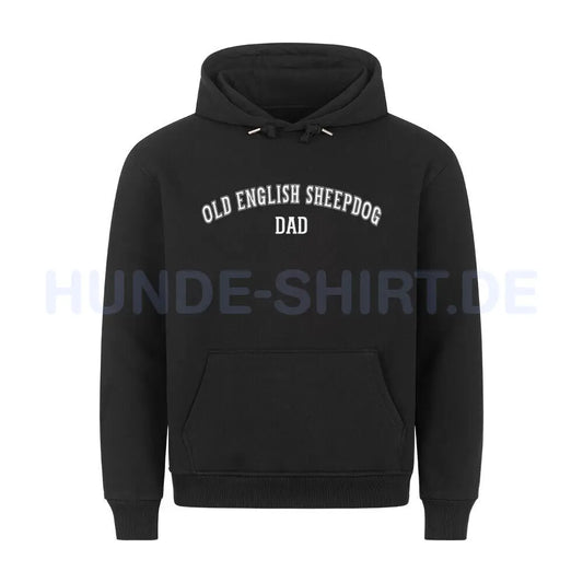 Premium Hoodie "Bobtail ( engl. ) - DAD" Schwarz – hunde-shirt.de