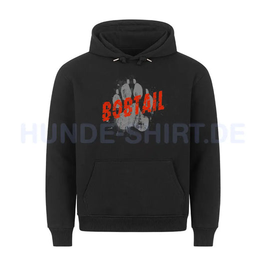 Premium Hoodie "Bobtail - PAW" Schwarz – hunde-shirt.de