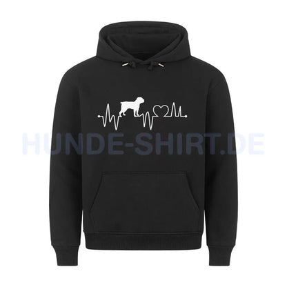 Premium Hoodie "Boerboel - Heartbeat" Schwarz – hunde-shirt.de