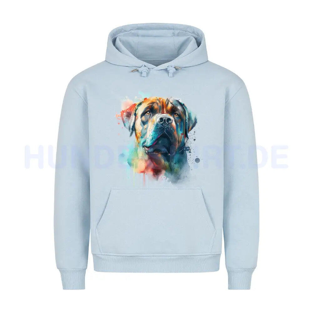 Premium Hoodie "Boerboel Paint" Babyblau – hunde-shirt.de