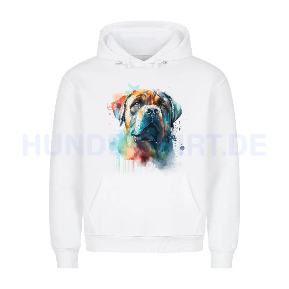 Premium Hoodie "Boerboel Paint" Weiß – hunde-shirt.de