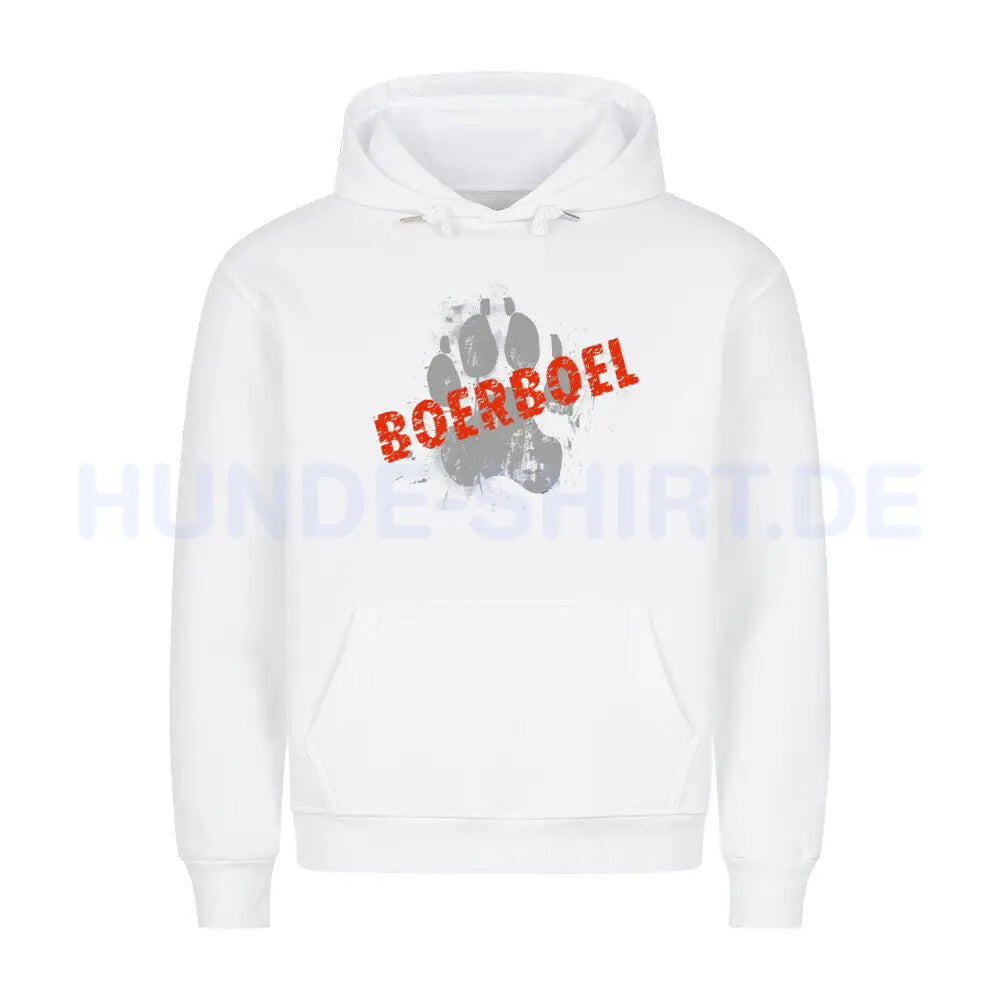 Premium Hoodie "Boerboel - PAW" Weiß – hunde-shirt.de