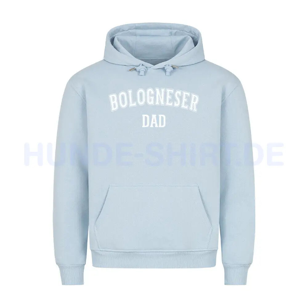 Premium Hoodie "Bologneser - DAD" Babyblau – hunde-shirt.de