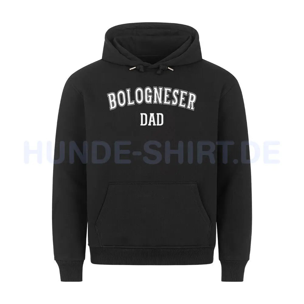 Premium Hoodie "Bologneser - DAD" Schwarz – hunde-shirt.de