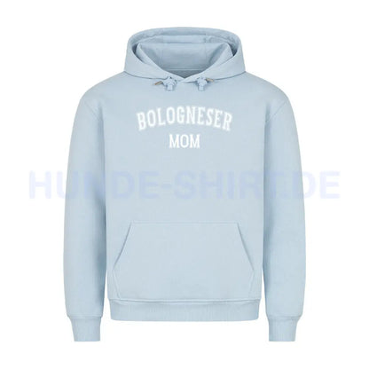 Premium Hoodie "Bologneser - MOM" Babyblau – hunde-shirt.de