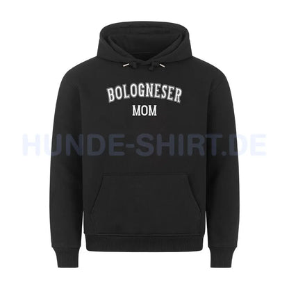 Premium Hoodie "Bologneser - MOM" Schwarz – hunde-shirt.de