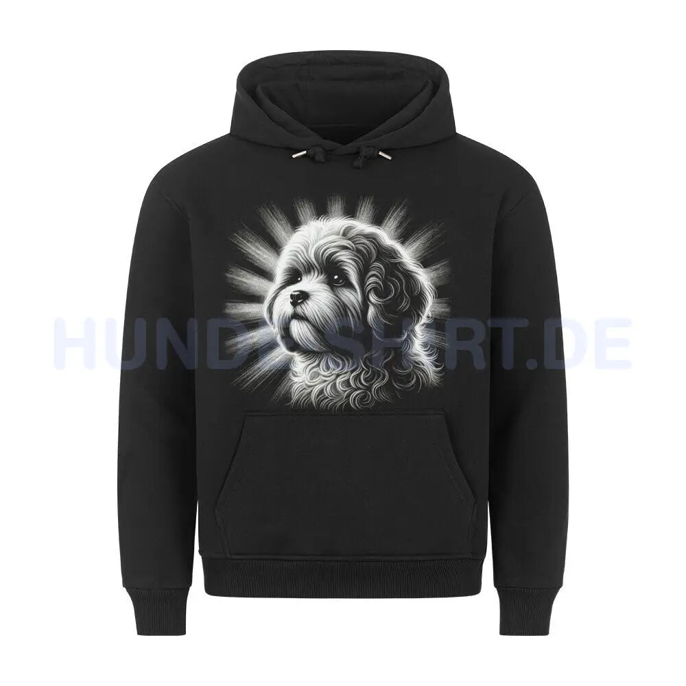 Premium Hoodie "Bologneser Shine" Schwarz – hunde-shirt.de