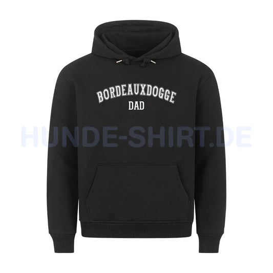 Premium Hoodie "Bordeauxdogge - DAD" Schwarz – hunde-shirt.de