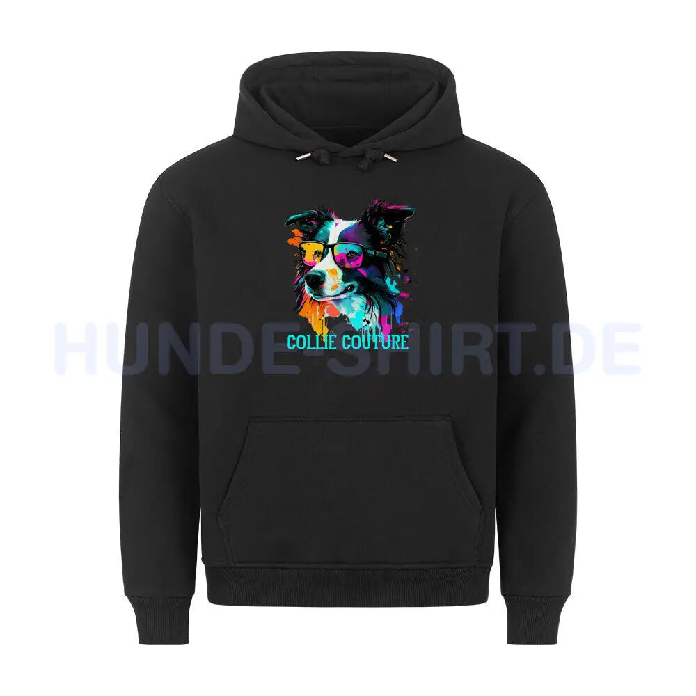 Premium Hoodie "Border Collie - Couture" Schwarz – hunde-shirt.de