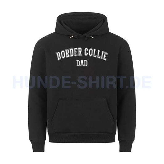 Premium Hoodie "Border Collie - DAD" Schwarz – hunde-shirt.de