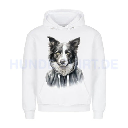 Premium Hoodie "Border Collie Hooded" Weiß – hunde-shirt.de