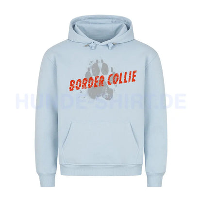 Premium Hoodie "Border Collie - PAW" Babyblau – hunde-shirt.de