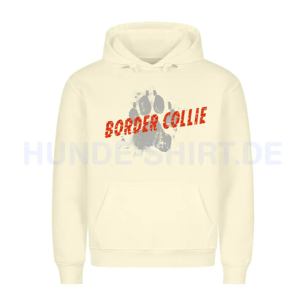 Premium Hoodie "Border Collie - PAW" Beige – hunde-shirt.de