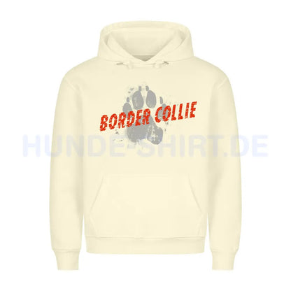 Premium Hoodie "Border Collie - PAW" Beige – hunde-shirt.de