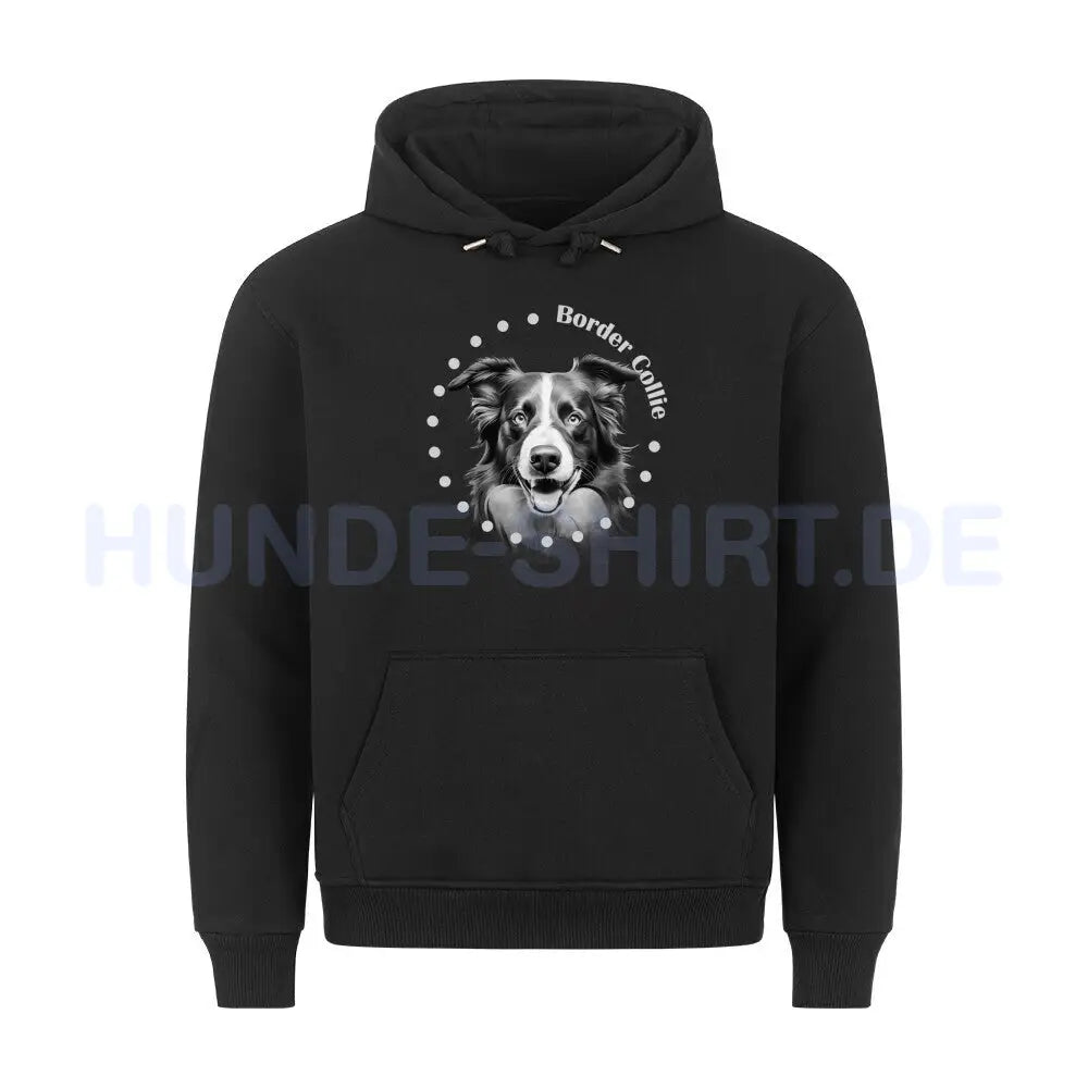 Premium Hoodie "Border Collie Rounded" Schwarz – hunde-shirt.de