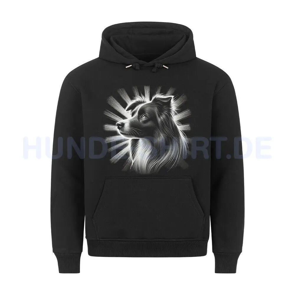 Premium Hoodie "Border Collie - Shine" Schwarz – hunde-shirt.de