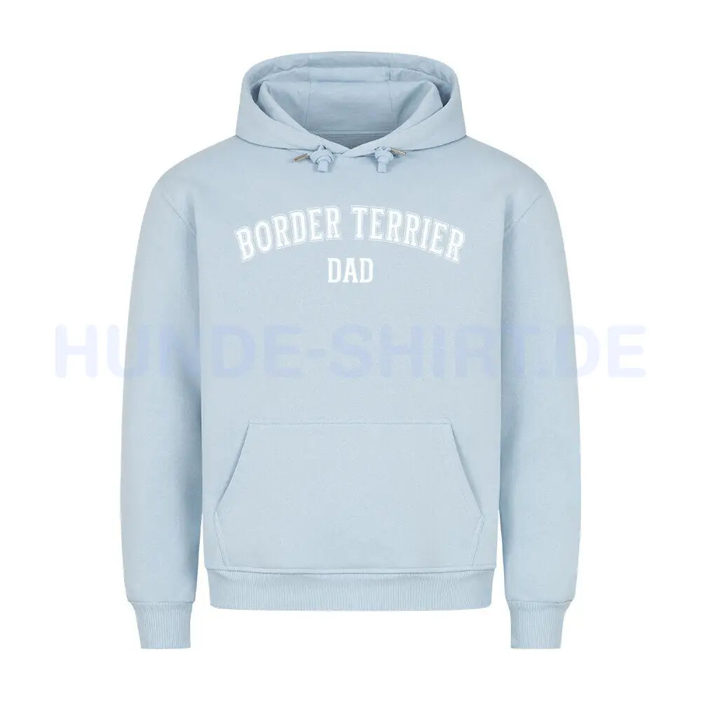 Premium Hoodie "Border Terrier - DAD" Babyblau – hunde-shirt.de