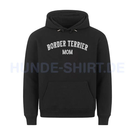 Premium Hoodie "Border Terrier - MOM" Schwarz – hunde-shirt.de