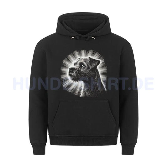 Premium Hoodie "Border Terrier - Shine" Schwarz – hunde-shirt.de