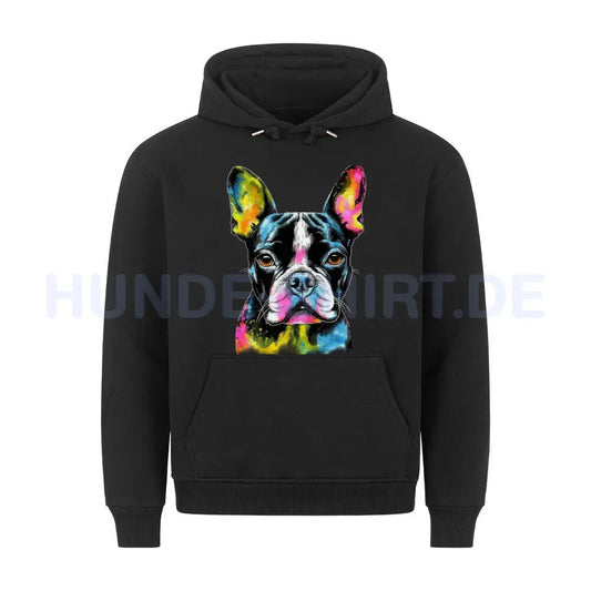 Premium Hoodie "Boston Terrier Paint" Schwarz – hunde-shirt.de