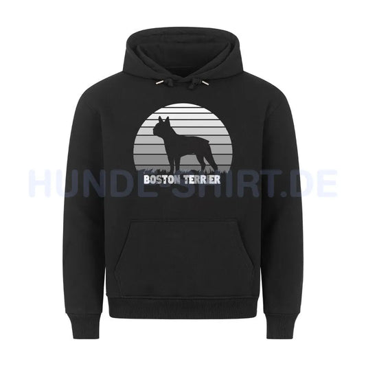 Premium Hoodie "Boston Terrier" Schwarz – hunde-shirt.de