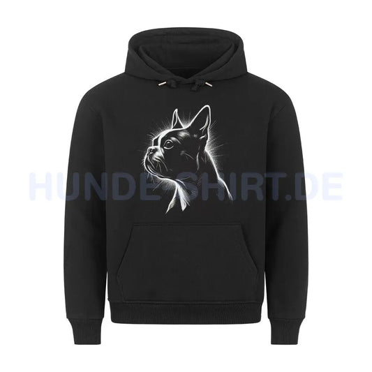 Premium Hoodie "Boston Terrier Shine" Schwarz – hunde-shirt.de