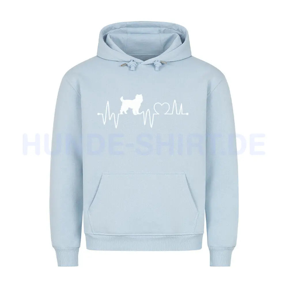 Premium Hoodie "Bouvier - Heartbeat" Babyblau – hunde-shirt.de