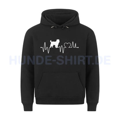 Premium Hoodie "Bouvier - Heartbeat" Schwarz – hunde-shirt.de