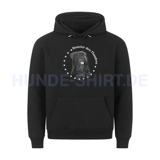 Premium Hoodie "Bouvier Rounded" Schwarz – hunde-shirt.de