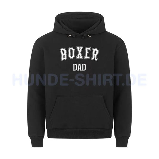 Premium Hoodie "Boxer - DAD" Schwarz – hunde-shirt.de