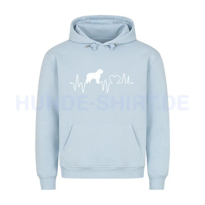 Premium Hoodie "Briard - Heartbeat" Babyblau – hunde-shirt.de