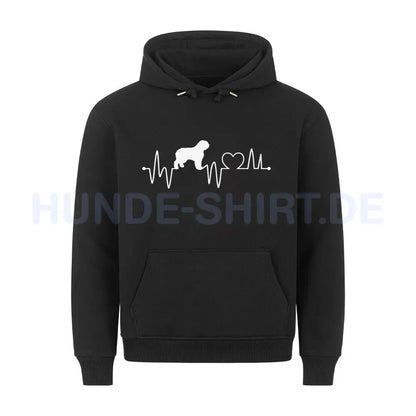 Premium Hoodie "Briard - Heartbeat" Schwarz – hunde-shirt.de