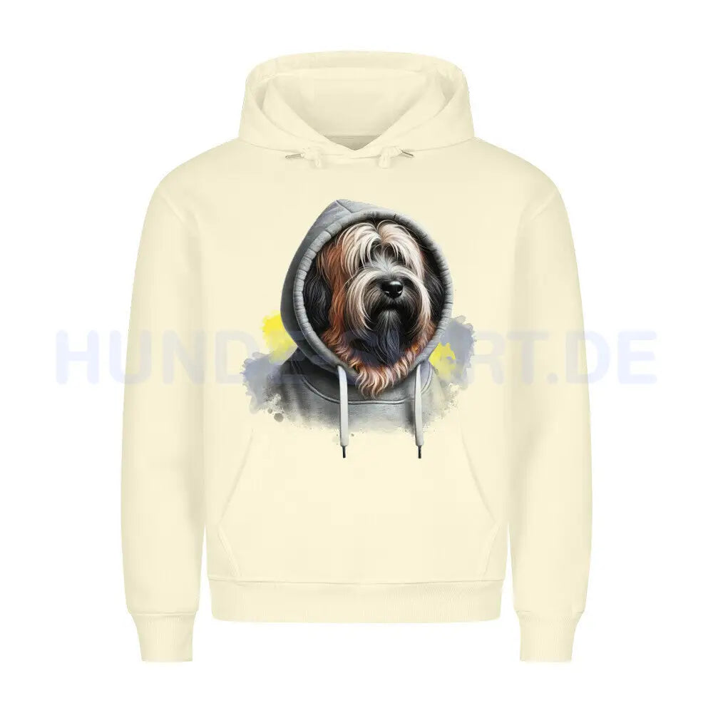 Premium Hoodie "Briard Hooded" Beige – hunde-shirt.de