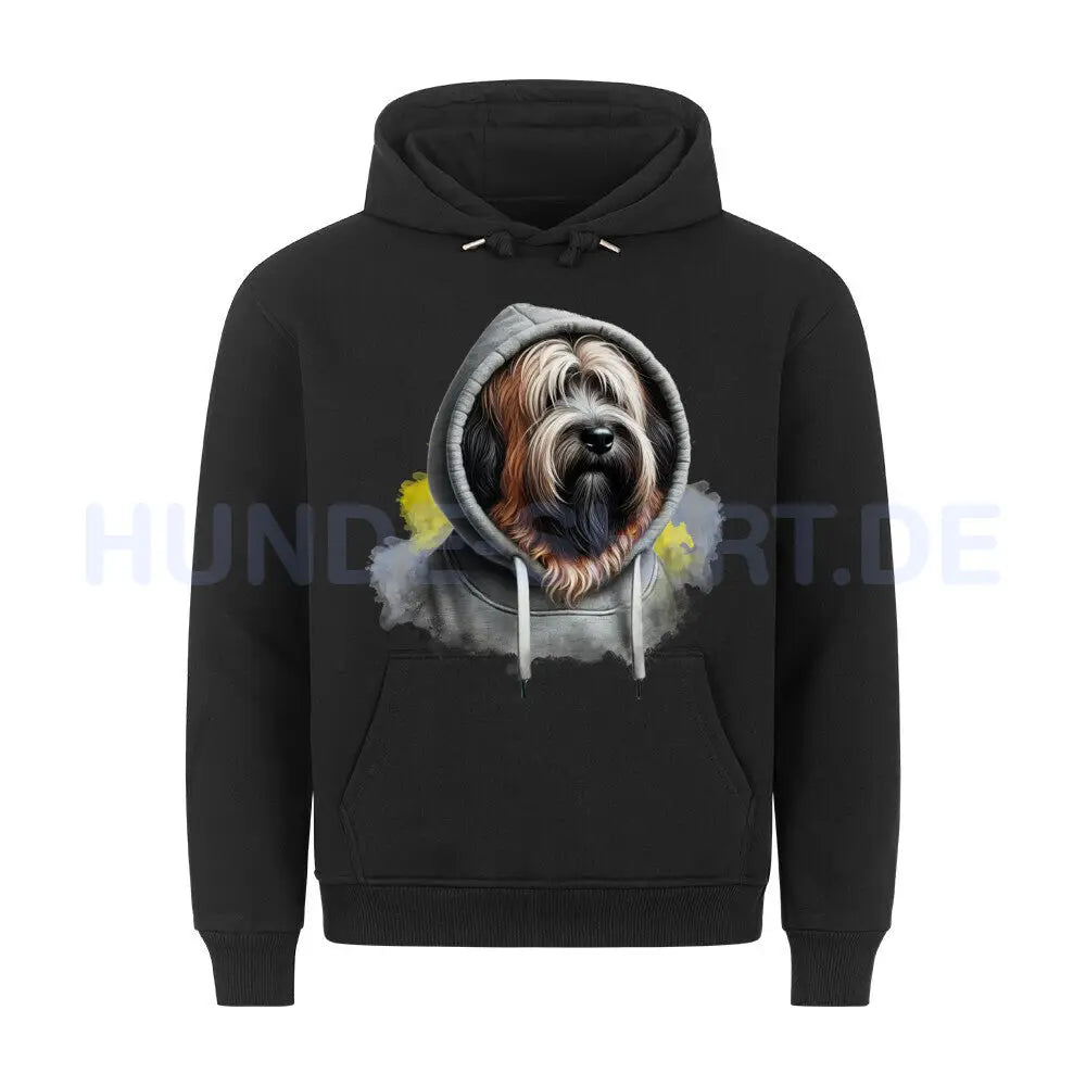 Premium Hoodie "Briard Hooded" Schwarz – hunde-shirt.de