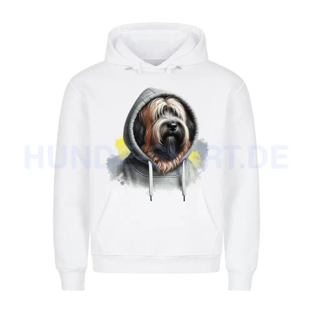 Premium Hoodie "Briard Hooded" Weiß – hunde-shirt.de