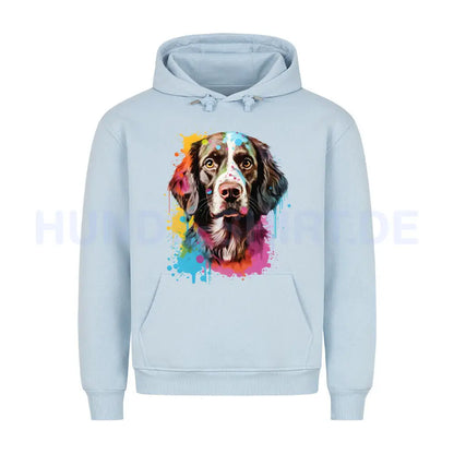 Premium Hoodie "Brittany Spaniel - Paint" Babyblau – hunde-shirt.de