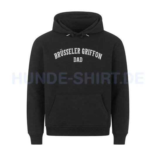 Premium Hoodie "Brüsseler Griffon - DAD" Schwarz – hunde-shirt.de