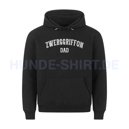 Premium Hoodie "Brüsseler Griffon - DAD" Schwarz – hunde-shirt.de