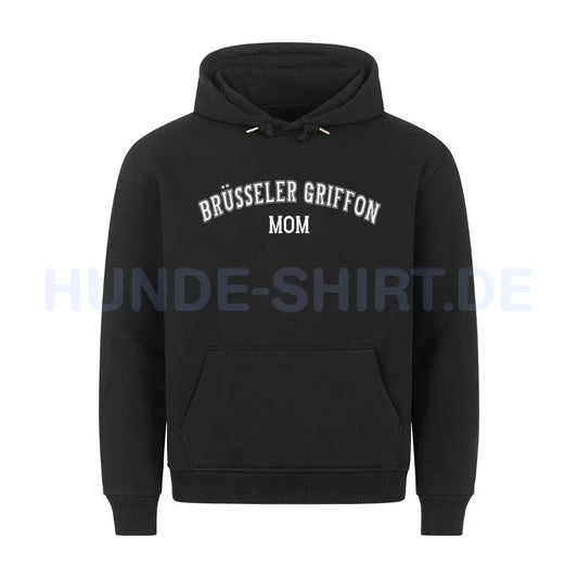 Premium Hoodie "Brüsseler Griffon - MOM" Schwarz – hunde-shirt.de