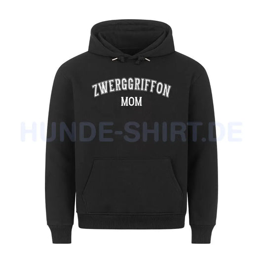 Premium Hoodie "Brüsseler Griffon - MOM" Schwarz – hunde-shirt.de