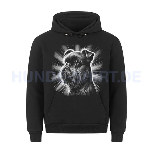 Premium Hoodie "Brüsseler Griffon - Shine" Schwarz – hunde-shirt.de