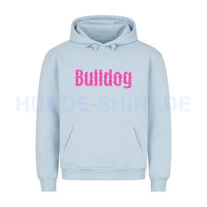 Premium Hoodie "Bulldog" Babyblau – hunde-shirt.de