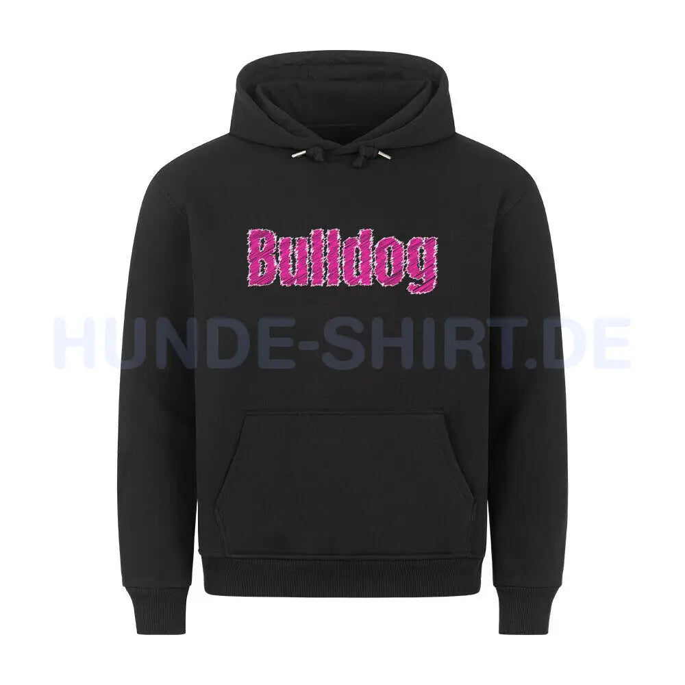 Premium Hoodie "Bulldog" Schwarz – hunde-shirt.de