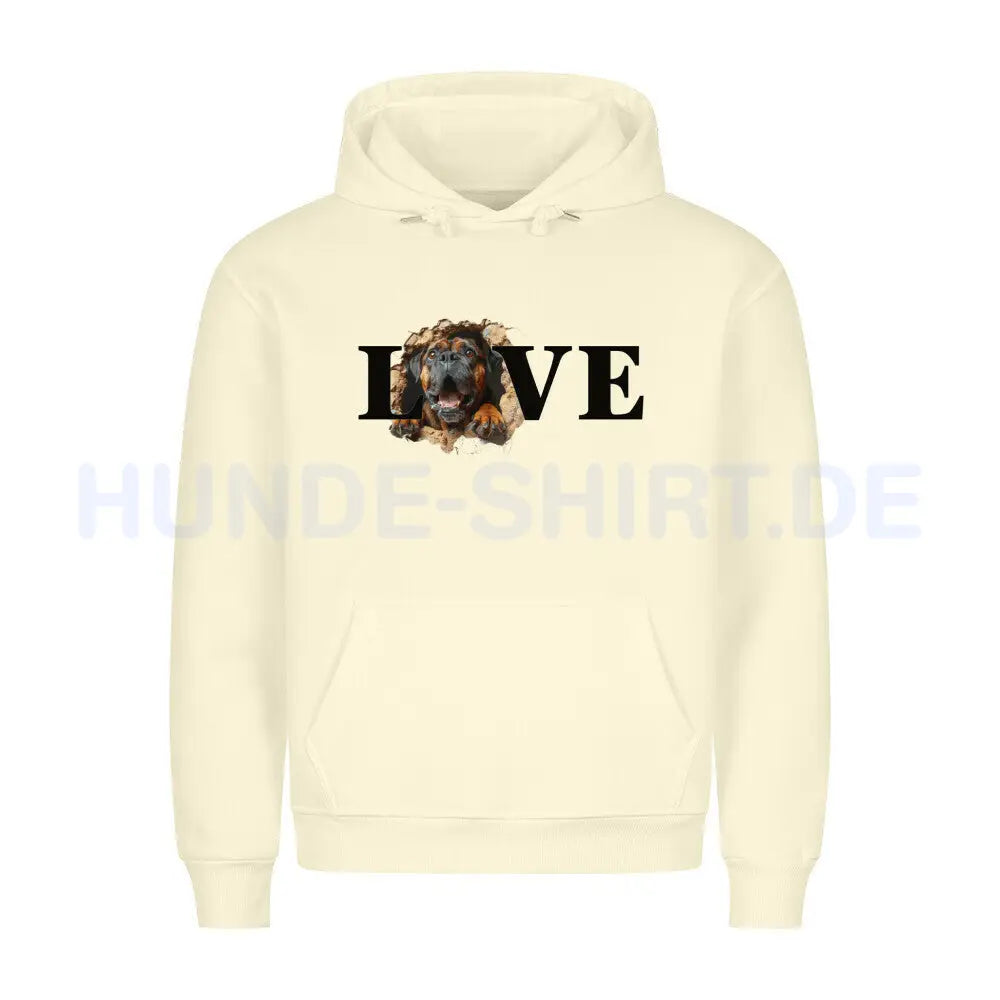 Premium Hoodie "Bullmastiff - LOVE" Beige – hunde-shirt.de