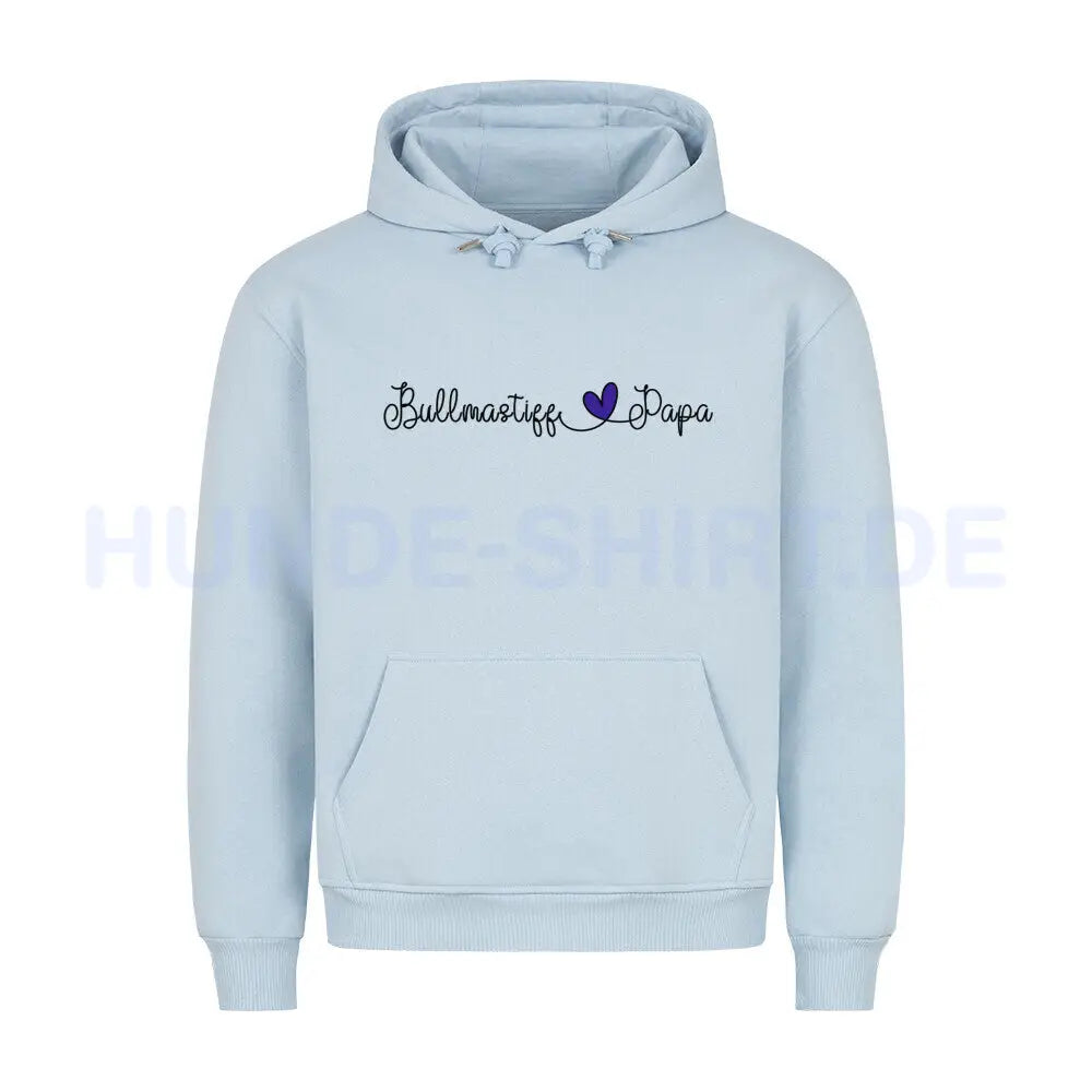 Premium Hoodie "Bullmastiff - Papa" Babyblau – hunde-shirt.de