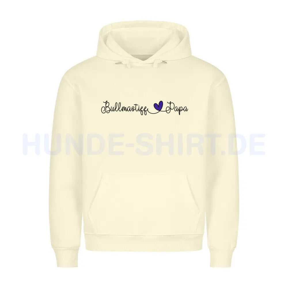 Premium Hoodie "Bullmastiff - Papa" Beige – hunde-shirt.de