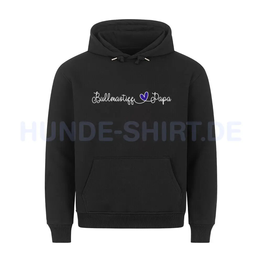 Premium Hoodie "Bullmastiff - Papa" Schwarz – hunde-shirt.de