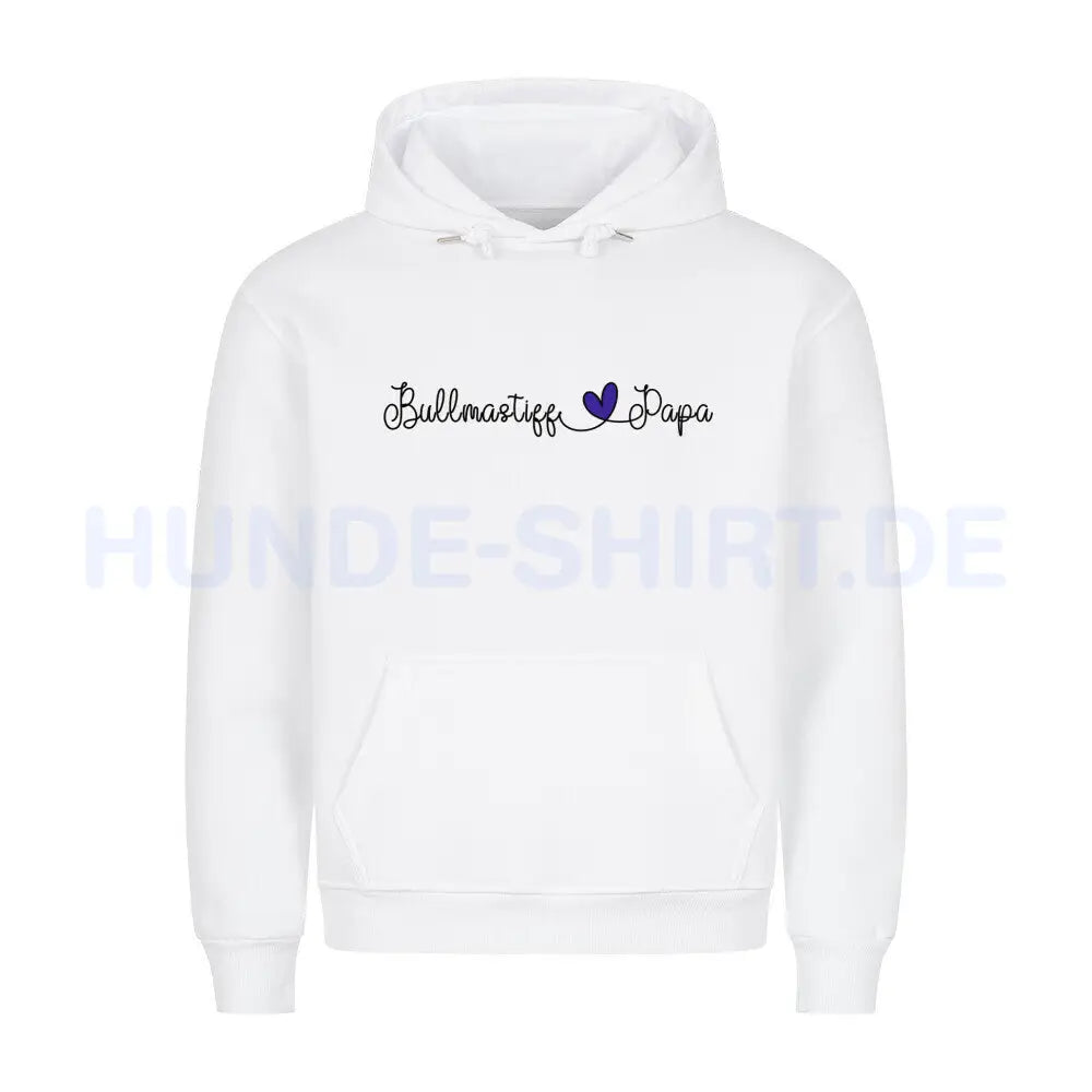 Premium Hoodie "Bullmastiff - Papa" Weiß – hunde-shirt.de