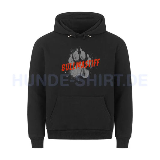 Premium Hoodie "Bullmastiff - PAW II" Schwarz – hunde-shirt.de